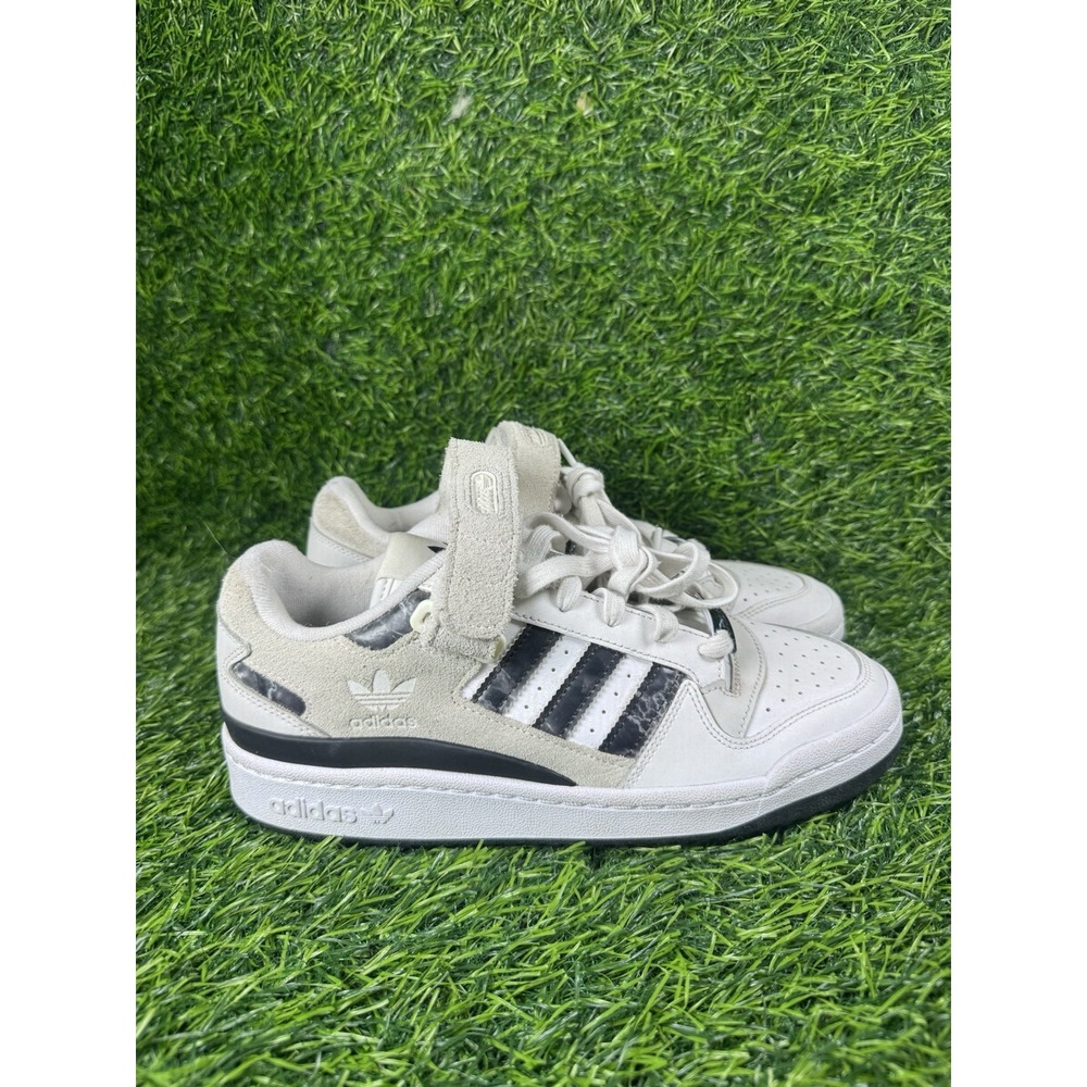 adidas Forum Low White Black Leather Low Top Sneakers Lace Up GY9463